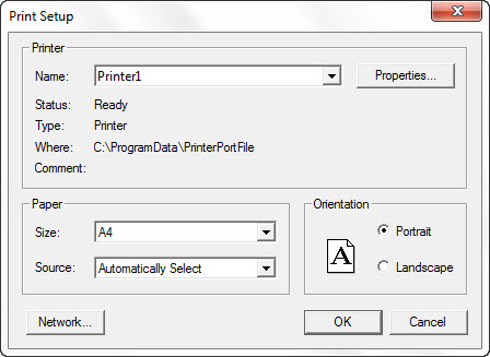 Print Set-up Print Set-up