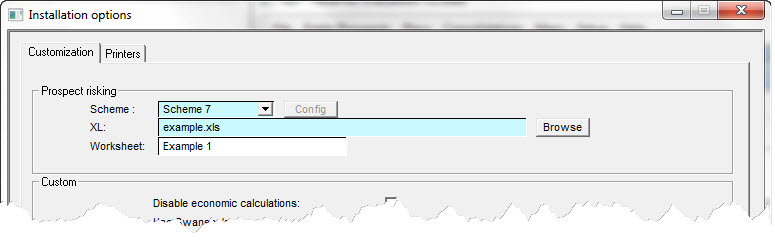 Selecting Risking Scheme 7 Selecting Risking Scheme 7
